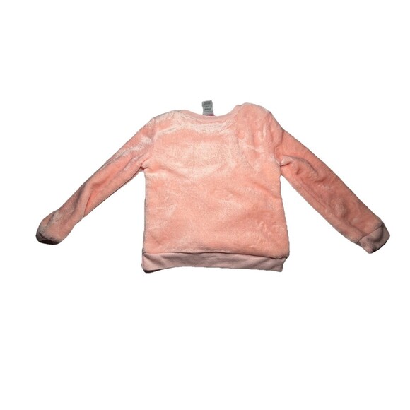 Disney JR Minnie Mouse Girls Sweater Size 4T Faux Fur Pink Sequin Bow, - Picture 2 of 4